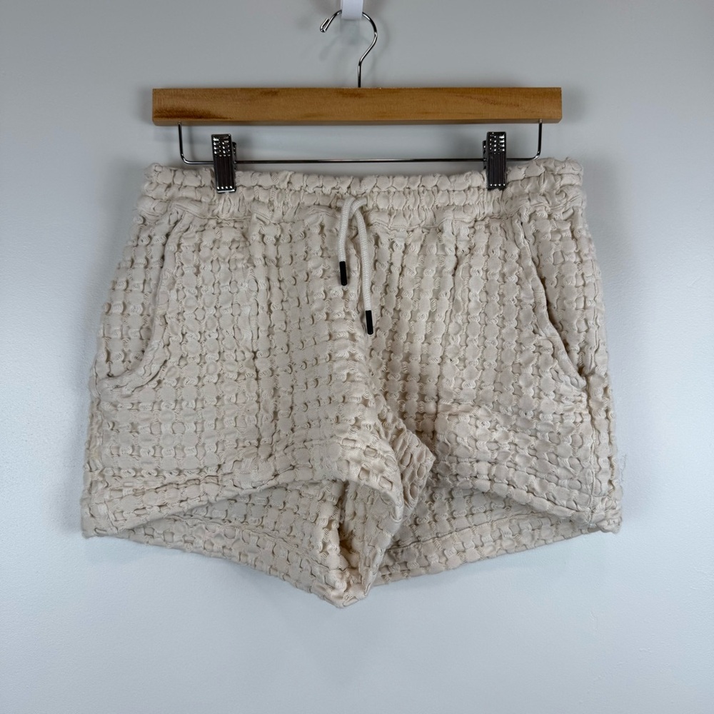 OAS Ecru Drizzle Waffle Shorts Women's Size Small